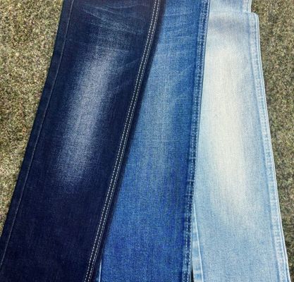 কেনা ত্রি-কোর কটন Spandex গাঢ় নীল জিন্স কাপড় 11.7oz online manufacture
