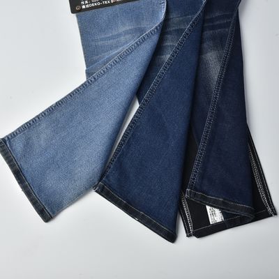 কেনা বস্ত্র 8.6oz কটন পলিস্টার Spandex জিন্স প্রসারিত জিন্স উপাদান গাঢ় নীল online manufacture