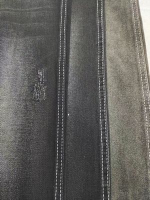 কেনা 9.6oz কটন পলিস্টার রায়ন কালো/কালো জিন্স কাপড় 10x10 নির্মাণের সাথে online manufacture