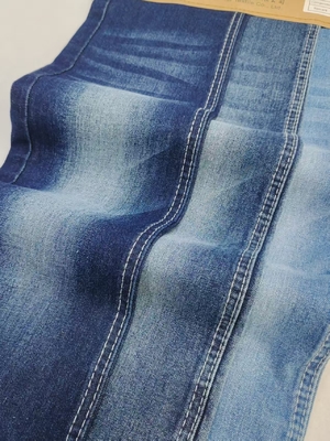 কেনা 12S 65%কটন হাই স্ট্রেচ ডেনিম ফ্যাব্রিক Twill স্টাইল 9.3oz লেডি জিন্স জন্য online manufacture