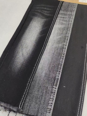 কেনা 9.6oz কালো/কালো সুতা ক্রস স্ল্যাব 75% কটন হাই স্ট্রেচ ডেনিম ফ্যাব্রিক যা জিন্সের জন্য 10+10/16*55 নির্মাণশৈলীর online manufacture