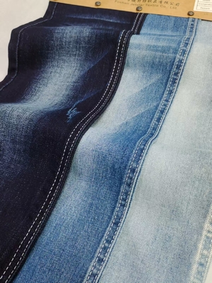 কেনা 8.9oz 85%Cotton Dual-Core Siro Yarn Cross Slub 10s Denim Fabric 180cm Full Width For Jeans Or Jacket online manufacture