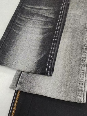 কেনা ৭৮%কটন ১১.৮ ওনস ভারী ওজন Twill স্টাইল কালো/কালো উচ্চ প্রসারিত জিন্স কাপড় JSD3048A পুরুষের জন্য জিন্স online manufacture