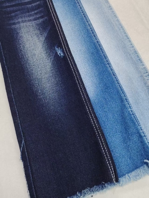 কেনা 10.7oz Dark Indigo Stretch Denim Fabric 3/1 Right Twill 8S বয়ফ্রেন্ড জিন্সের জন্য online manufacture