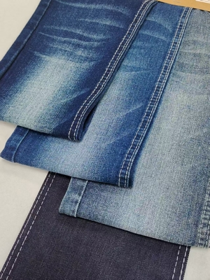 কেনা 3/1 Right Twill Style Dark Indigo Stretch Denim Fabric 10 For Lady Jeans Shrink Resistant online manufacture
