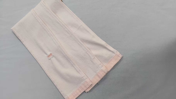 কেনা সিরো মিডিয়াম ইলাস্টিক 10.1oz সাদা / গোলাপী পূর্ণ প্রস্থের সাথে 178-180 সেমি নির্মাণ 8.5+10×8/55/75 ডেনিম কাপড় JSD3410-2 online manufacture