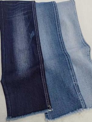 কেনা TR 9.7oz Dark indigo with full width 180-182cm construction 10+10*12/55/75 Denim fabric  JSD3407 for jeans online manufacture