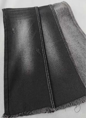 কেনা 10oz Medium elastic Black/Black right twill with full width 180cm construction 8*10/40+75 Denim fabric  JSD3078A for jeans online manufacture