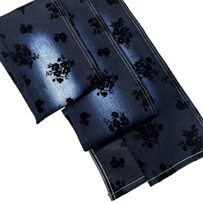 কেনা কালো গোলাপী ফ্লেকড জিন্স কাপড়ের জন্য লেডি জিন্স বা জ্যাকেটের জন্য টুইল স্টাইল স্ট্রেচ অনলাইনে উৎপাদন